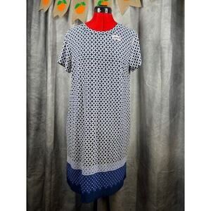 Apt 9 Women’s Dress Size Small Blue and White Geometric Pattern Short Sleeve